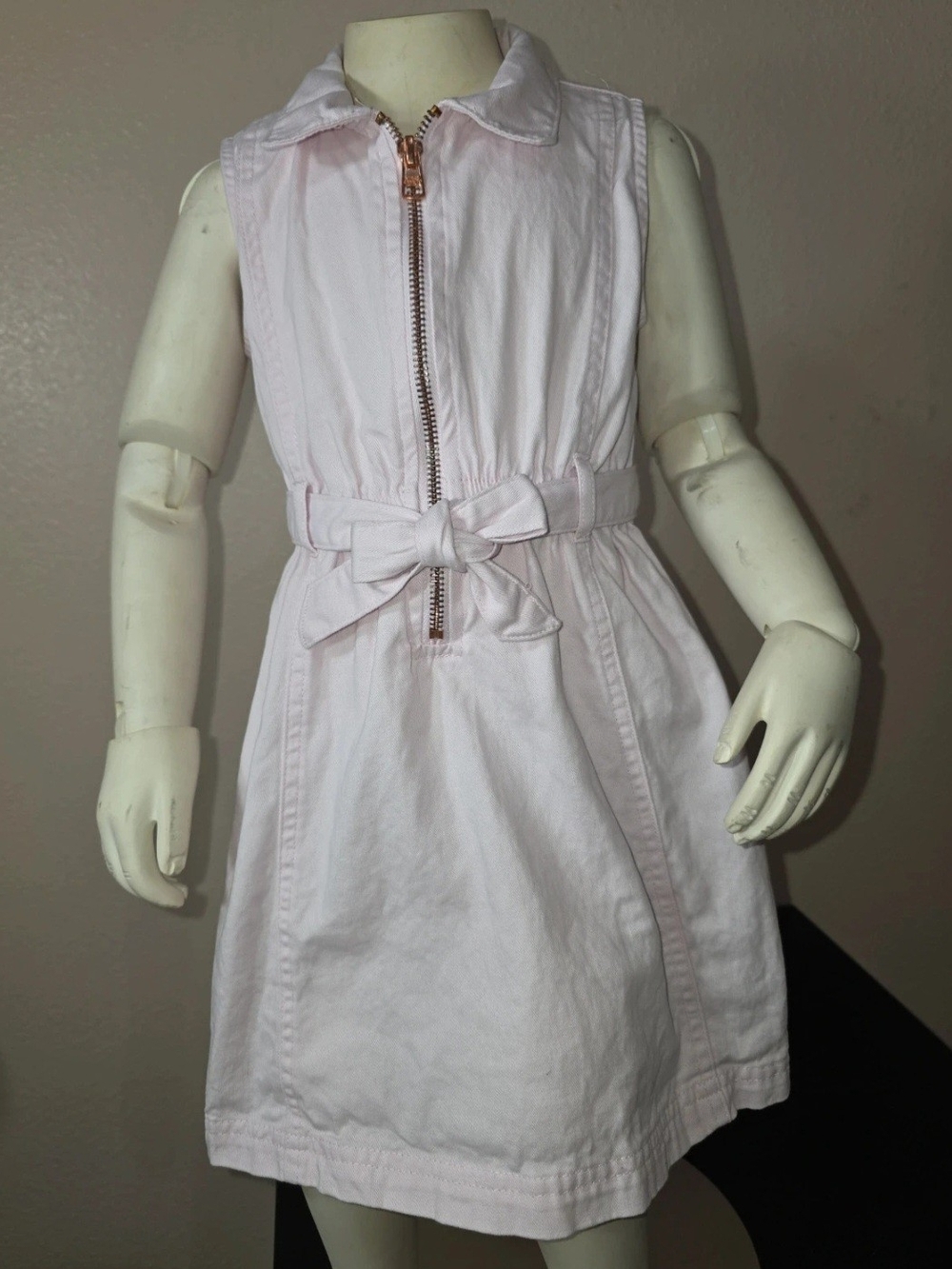 Vince Camuto Light Pink Zip Front Belted Dress